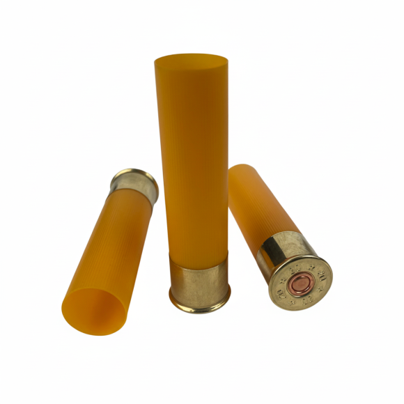 20GA, 2-3/4" 16mm Brass, Hot Primer, Yellow Hulls